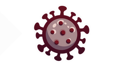 Vector illustration of a virus particle, clean design, health concept