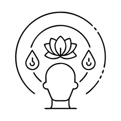 mindfulness icon, mindfulness line art - simple line art of mindfulness, perfect for mindfulness logos and icons