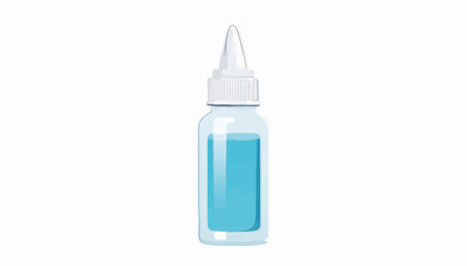 Eye drop bottle illustration, clear and minimalistic design