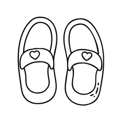 mom s slippers icon, mom s slippers line art - simple line art of mom s slippers, perfect for mom s slippers logos and icons