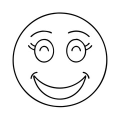 mom s smiley face emoji icon, mom s smiley face emoji line art - simple line art of mom s smiley face emoji, perfect for mom s smiley face emoji logos and icons
