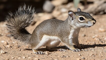 Fototapeta premium Squirrel on Desert Ground