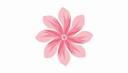 Obraz premium Abstract geometric flower illustration with pink petals, artistic design
