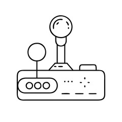 old school joystick icon, old school joystick line art - simple line art of old school joystick, perfect for old school joystick logos and icons