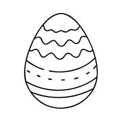 painted egg icon, painted egg line art - simple line art of painted egg, perfect for painted egg logos and icons