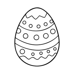 painted egg icon, painted egg line art - simple line art of painted egg, perfect for painted egg logos and icons