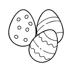 pastel colored eggs icon, pastel colored eggs line art - simple line art of pastel colored eggs, perfect for pastel colored eggs logos and icons