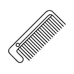 pet comb icon, pet comb line art - simple line art of pet comb, perfect for pet comb logos and icons