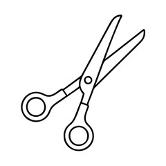 pet grooming scissors icon, pet grooming scissors line art - simple line art of pet grooming scissors, perfect for pet grooming scissors logos and icons