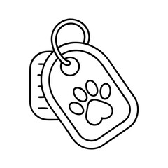 pet id tag icon, pet id tag line art - simple line art of pet id tag, perfect for pet id tag logos and icons