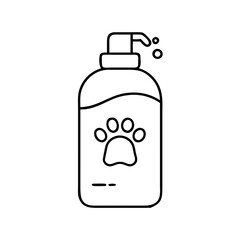 pet shampoo bottle icon, pet shampoo bottle line art - simple line art of pet shampoo bottle, perfect for pet shampoo bottle logos and icons