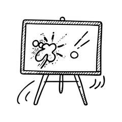 prank chalkboard drawing icon, prank chalkboard drawing line art - simple line art of prank chalkboard drawing, perfect for prank chalkboard drawing logos and icons