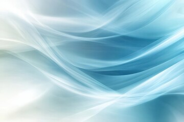 Fototapeta premium Subtle cyan and white ethereal light streaks offer sophisticated copy space for clean corporate advertising banners.