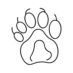 puppy paw icon, puppy paw line art - simple line art of puppy paw, perfect for puppy paw logos and icons