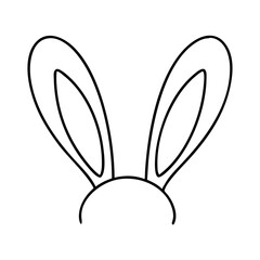 rabbit ears icon, rabbit ears line art - simple line art of rabbit ears, perfect for rabbit ears logos and icons