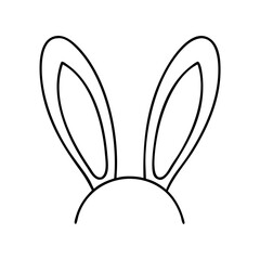 rabbit ears icon, rabbit ears line art - simple line art of rabbit ears, perfect for rabbit ears logos and icons