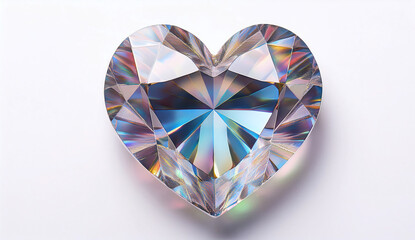 heart of diamonds on a white background