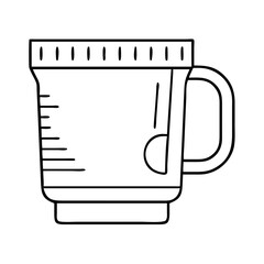 retro coffee mug icon, retro coffee mug line art - simple line art of retro coffee mug, perfect for retro coffee mug logos and icons