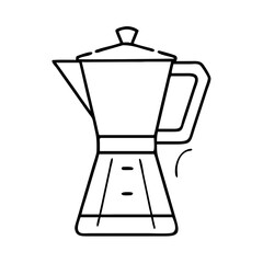 retro coffee percolator icon, retro coffee percolator line art - simple line art of retro coffee percolator, perfect for retro coffee percolator logos and icons