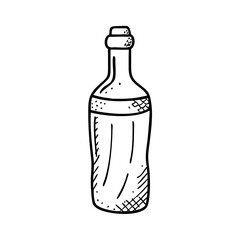 retro soda bottle icon, retro soda bottle line art - simple line art of retro soda bottle, perfect for retro soda bottle logos and icons