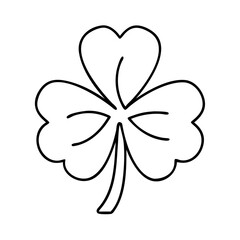 shamrock icon, shamrock line art - simple line art of shamrock, perfect for shamrock logos and icons