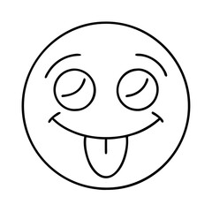 silly prank face icon, silly prank face line art - simple line art of silly prank face, perfect for silly prank face logos and icons