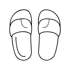 soft slippers icon, soft slippers line art - simple line art of soft slippers, perfect for soft slippers logos and icons