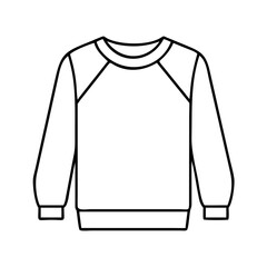 soft sweater icon, soft sweater line art - simple line art of soft sweater, perfect for soft sweater logos and icons