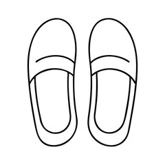 soft slippers icon, soft slippers line art - simple line art of soft slippers, perfect for soft slippers logos and icons