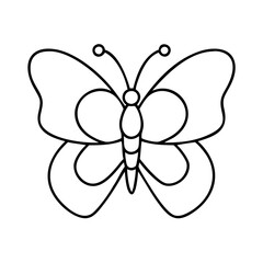 spring butterfly icon, spring butterfly line art - simple line art of spring butterfly, perfect for spring butterfly logos and icons