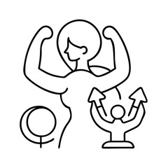 strong mother symbol icon, strong mother symbol line art - simple line art of strong mother symbol, perfect for strong mother symbol logos and icons