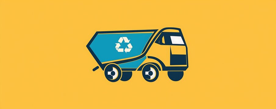 A garbage collector logo template design vector, emphasizing sustainability and cleanliness