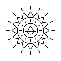 sun symbol positivity icon, sun symbol positivity line art - simple line art of sun symbol positivity, perfect for sun symbol positivity logos and icons
