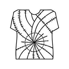 tie dye pattern icon, tie dye pattern line art - simple line art of tie dye pattern, perfect for tie dye pattern logos and icons