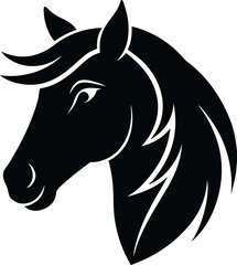 Horse Head Silhouette Vector Art