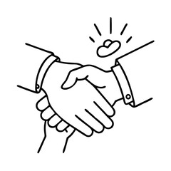trick handshake icon, trick handshake line art - simple line art of trick handshake, perfect for trick handshake logos and icons
