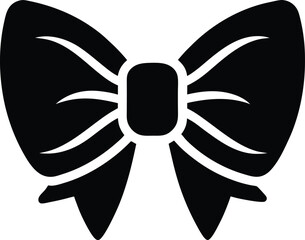 Fototapeta premium Bow Stencil Icon Illustration