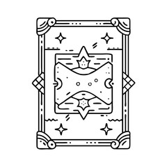 vintage poster icon, vintage poster line art - simple line art of vintage poster, perfect for vintage poster logos and icons