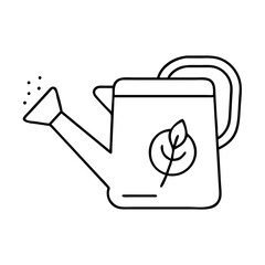 watering can icon, watering can line art - simple line art of watering can, perfect for watering can logos and icons