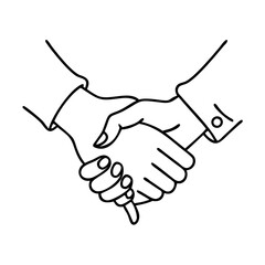 Fototapeta premium women s handshake icon, women s handshake line art - simple line art of women s handshake, perfect for women s handshake logos and icons