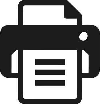 recommend clip art: printing document silhouette vector