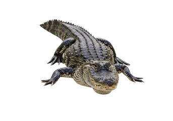 Isolated alligator reptile wildlife animal predator teeth isolated on white background