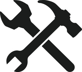the crossed hammer and wrench icon