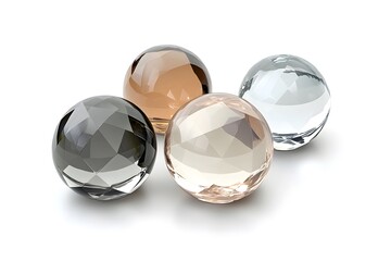 Luxury Crystal-Clear Glass Paperweight Set