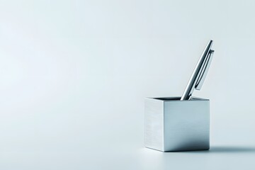 Sleek Aluminum Pen Holder with Minimalist Design