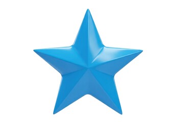 Obraz premium Isolated blue star rating icon symbol graphic design art isolated on white background