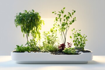 Smart Indoor Garden with Auto Watering and Lighting