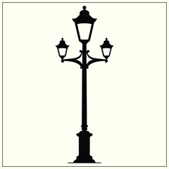 Obraz premium Silhouette of a Streetlamp, Urban Glow