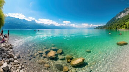 Tropical beach scene relaxing vacation image