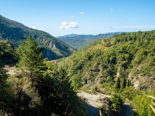 hills in the Southern Alps in France